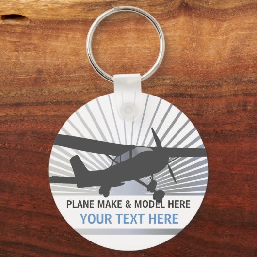 High Wing Vliegtuig Sleutelhanger (Voorkant)