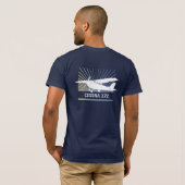 High Wing Vliegtuig T-shirt (Achterkant volledig)