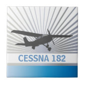 High Wing Vliegtuig Tegeltje (Voorkant)