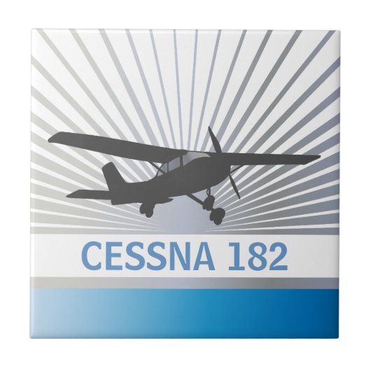 High Wing Vliegtuig Tegeltje (Voorkant)