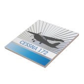 High Wing Vliegtuig Tegeltje (Zijkant)