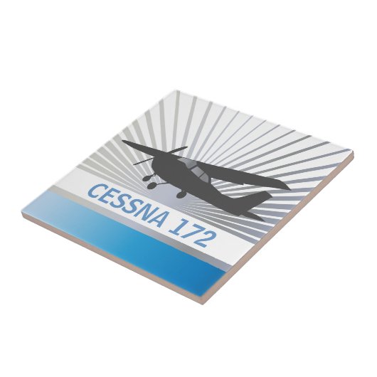 High Wing Vliegtuig Tegeltje (Zijkant)