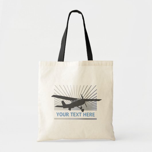 High Wing Vliegtuig Tote Bag (Voorkant)
