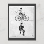 High-wire fiets - Circus Cycling Act Briefkaart (Voorkant)