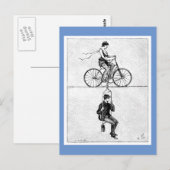 High-wire fiets -  Circus Cycling Act Briefkaart (Voorkant / Achterkant)