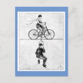 High-wire fiets -  Circus Cycling Act Briefkaart (Voorkant)