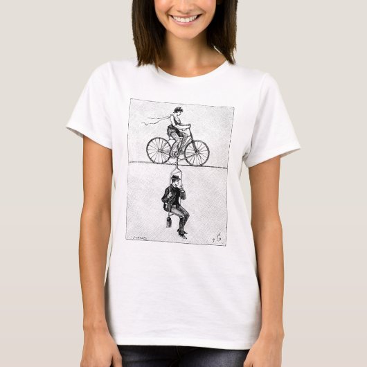 High-wire fiets - Circus Cycling Act T-shirt (Voorkant)
