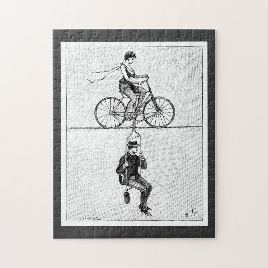 High wire fiets -  Circus Cycling Legpuzzel (Verticaal)