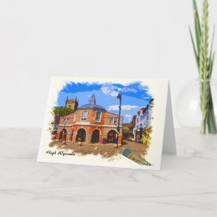 High Wycombe Pepper Pot Artwork Wenskaart Feestdagen Kaart