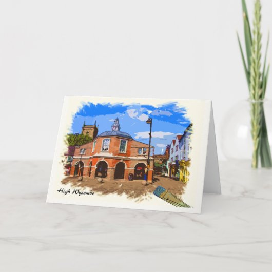 High Wycombe Pepper Pot Artwork Wenskaart Feestdagen Kaart (Voorkant)