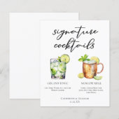 Highball Signature Cocktails Wedding Menu (Voorkant / Achterkant)