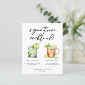 Highball Signature Cocktails Wedding Menu (Staand voorkant)