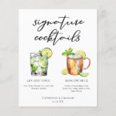 Highball Signature Cocktails Wedding Menu (Voorkant)