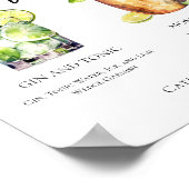 Highball Signature Cocktails Wedding Menu Poster (Hoek)