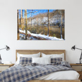 Highbanks Metro park, High Bluffs, in Winter, Ohio Canvas Afdruk (Insitu (Slaapkamer))