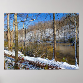 Highbanks Metro park, High Bluffs, in Winter, Ohio Poster