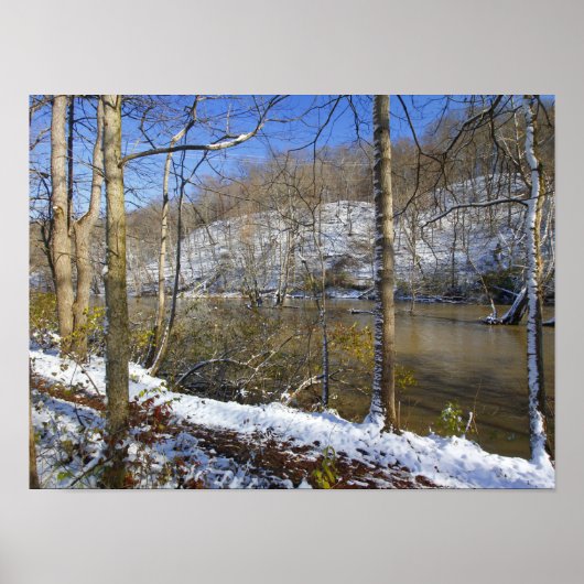Highbanks Metro park, High Bluffs, in Winter, Ohio Poster (Voorkant)