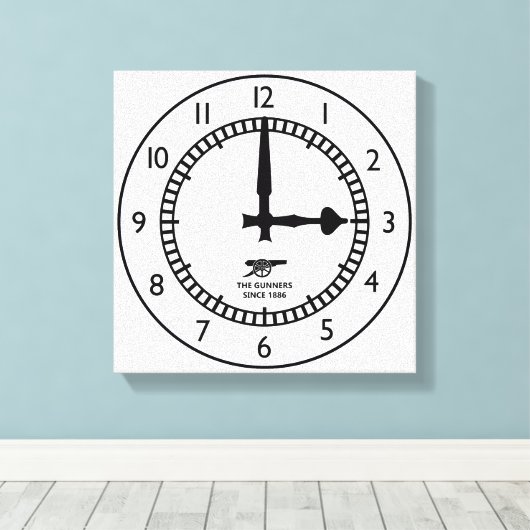 Highbury Clock End 3pm start Gunners Canvas Afdruk (Insitu (Houten vloer))