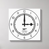 Highbury Clock End 3pm start Gunners Canvas Afdruk (Voorkant)