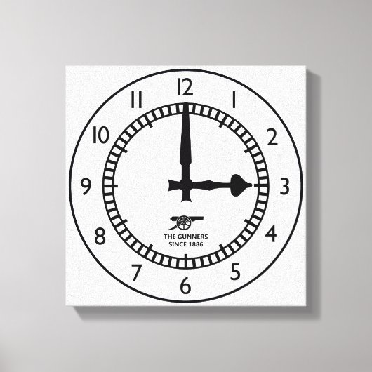 Highbury Clock End 3pm start Gunners Canvas Afdruk (Voorkant)