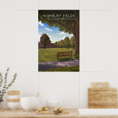 Highbury Fields Islington Londen Reisposter Poster (Keuken)