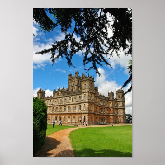 Highclere Castle Downton Abbey England Verenigd Ko Poster (Voorkant)