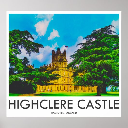 Highclere Castle, Hampshire, Engeland Poster (Voorkant)