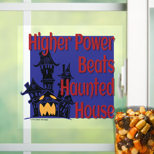 Higher Power Beats Spokenhuis Nuchtere Halloween Raamsticker
