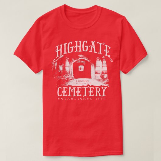 Highgate Cemetery T-shirt (Design voorkant)