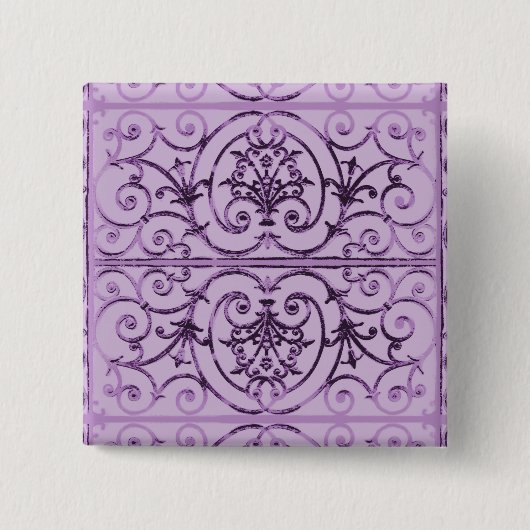 Highgate Iron Vierkante Button 5,1 Cm (Voorkant)