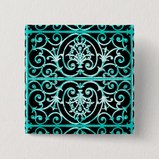 Highgate Iron Vierkante Button 5,1 Cm (Voorkant)