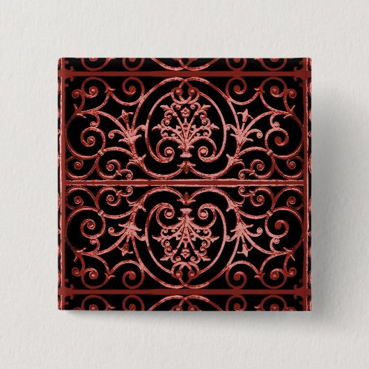 Highgate Iron Vierkante Button 5,1 Cm (Voorkant)