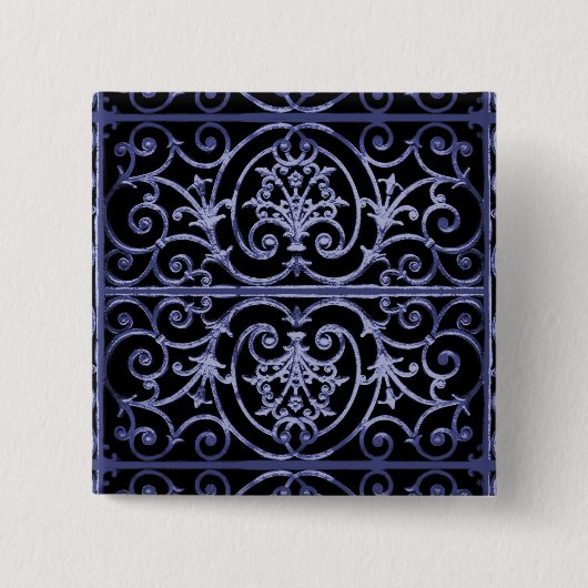 Highgate Iron Vierkante Button 5,1 Cm (Voorkant)