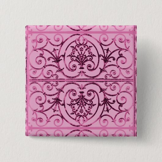 Highgate Iron Vierkante Button 5,1 Cm (Voorkant)