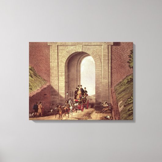 Highgate Tunnel, gegraveerd door George Hunt, c.18 Canvas Afdruk (Voorkant)