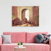 Highgate Tunnel, gegraveerd door George Hunt, c.18 Canvas Afdruk (Insitu (Woonkamer))
