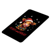 Highland Baby Koe kerstverlichting Magneet (Linkerzijde)