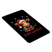 Highland Baby Koe kerstverlichting Magneet (Rechterzijde)
