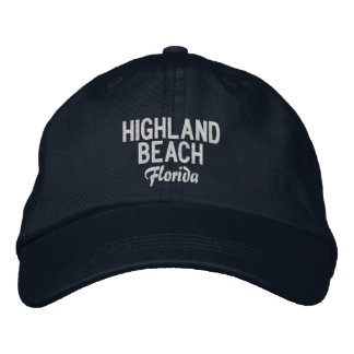 Highland Beach Florida Embroidered Hat Geborduurde Pet