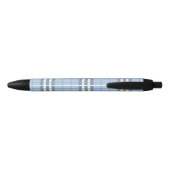 Highland Blue Plaid Custom Name  Zwarte Inkt Pen (Achterkant)