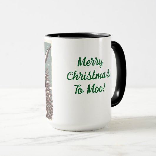 Highland Boerderij Block Print Christmas Coffee Mo Mok (Voorkant rechts)