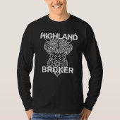 Highland Broker mannen schottende veestapel T-shirt (Voorkant)