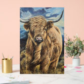 Highland Bull Acryl Bord (Huwelijk)