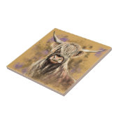 Highland Bull Ceramic Tile - Schilderen Tegeltje (Zijkant)