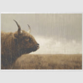 Highland Bull Landscape  schilderij Decoupage Tissuepapier (Voorkant)