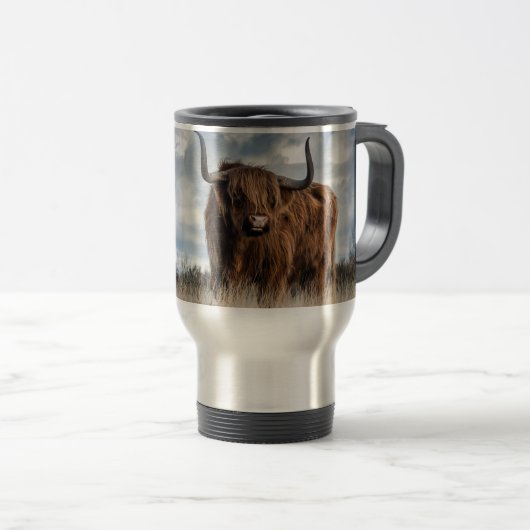 Highland Bull Reisbeker (Voorkant rechts)