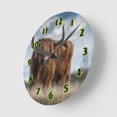 Highland Bull Ronde Klok (Hoek)