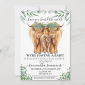 Highland Calf Baby shower Eucalyptus Moeders Kaart (Voorkant)