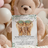 Highland Calf Baby shower Eucalyptus Moeders Kaart
