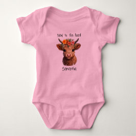 Highland Calf gepersonaliseerde Baby Bodysuit